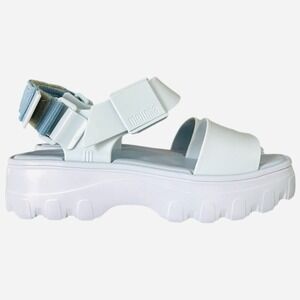 MELISSA Kick Off Platform Sandals Size 6 Vegan Blue